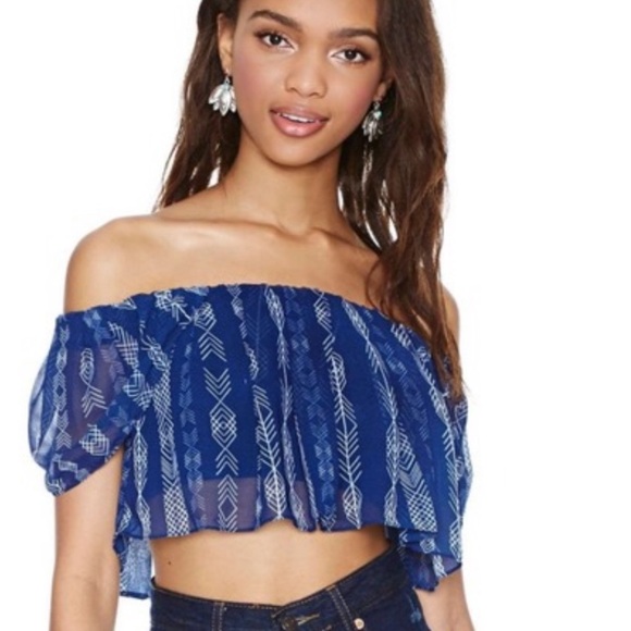 NastyGal Deserted crop top xs - Picture 1 of 4